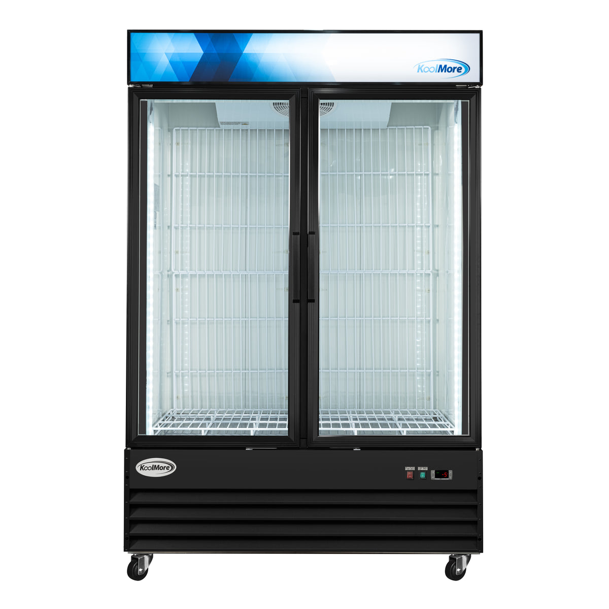 KoolMore KM-IM53-2GD 53-Inch Ice Merchandiser Freezer β 42 cu. ft., 2 Doors