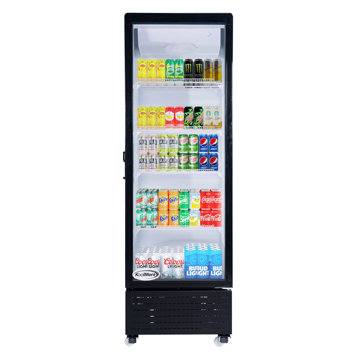 KoolMore KM-MDR-1GD-10C 23-Inch Glass Door Merchandiser Refrigerator β 10 cu. ft., 1 Door, Black