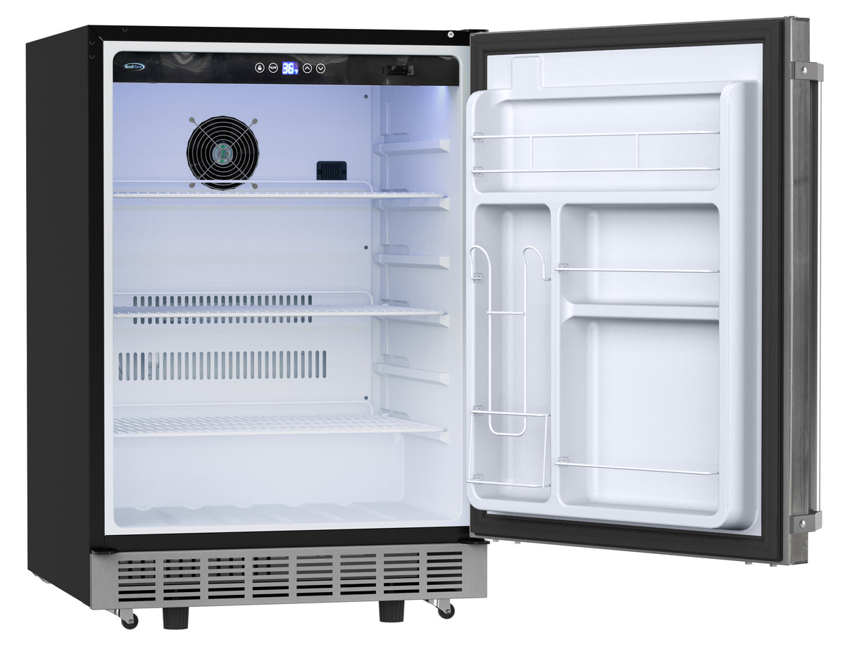 KoolMore KM-OKS-OFRC-58SS 24-Inch Glass Door Merchandiser Refrigerator β 5.5 cu. ft., 1 Door