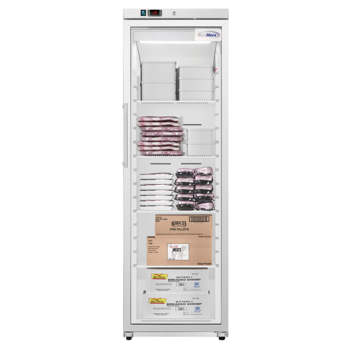 KoolMore KM-RIF-1GD12C-A 24-Inch Reach-In Freezer β 12 cu. ft., 1 Door, White
