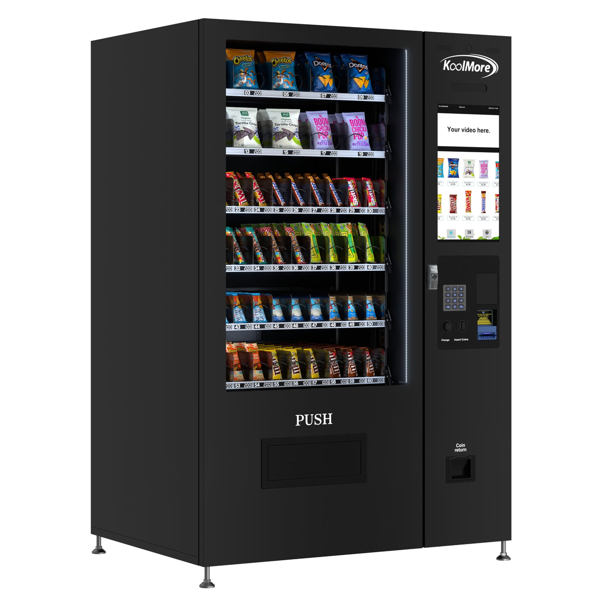 KoolMore KM-VMNT-50-B 50-Inch Non-Refrigerated Vending Machine — Black