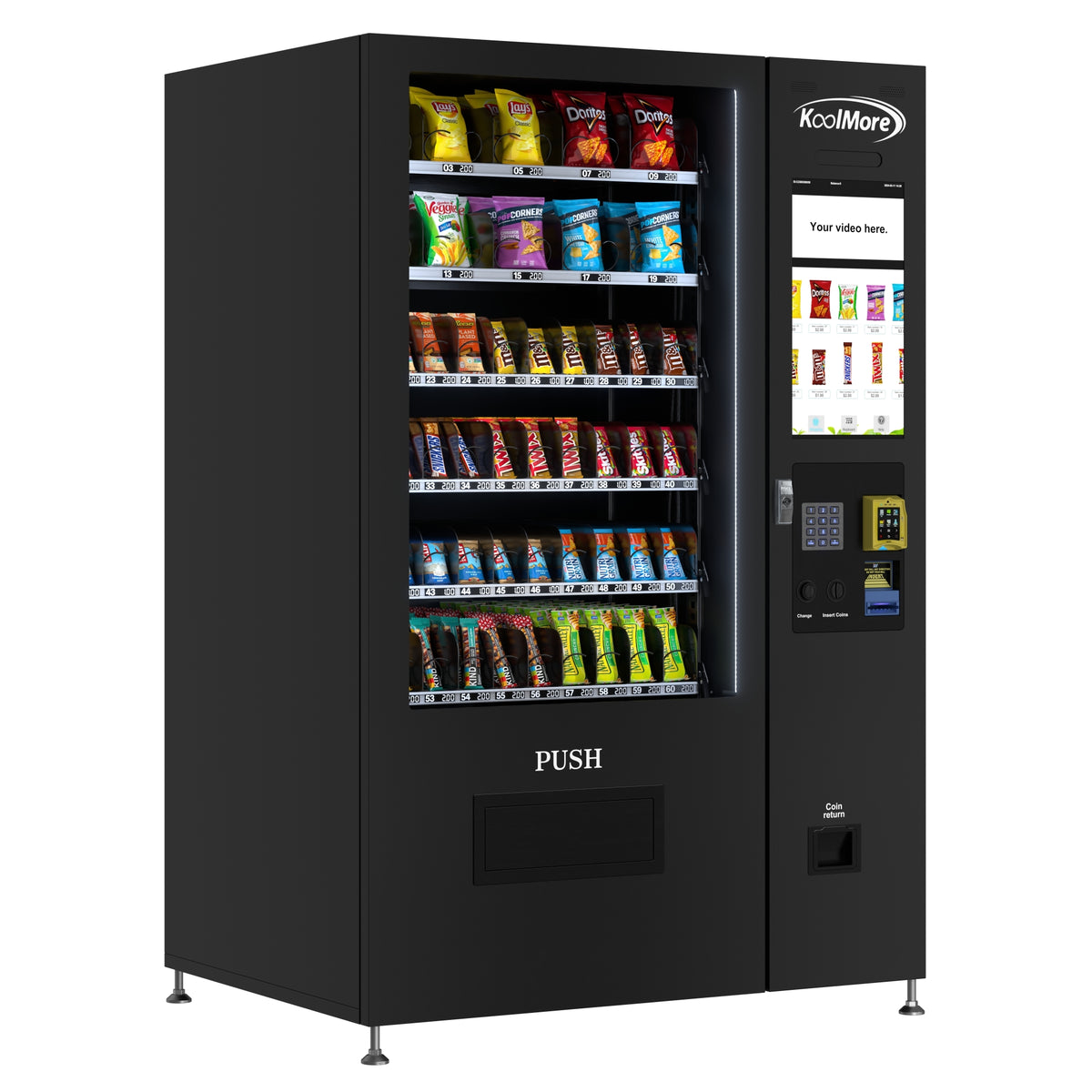 KoolMore KM-VMNT-50-BR 50-Inch Non-Refrigerated Vending Machine — Black