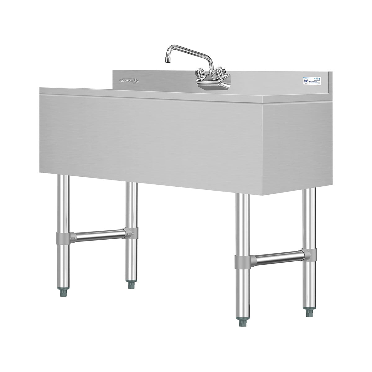 KoolMore SBR3B38-320 38-Inch Underbar Sink — Brushed Stainless-Steel