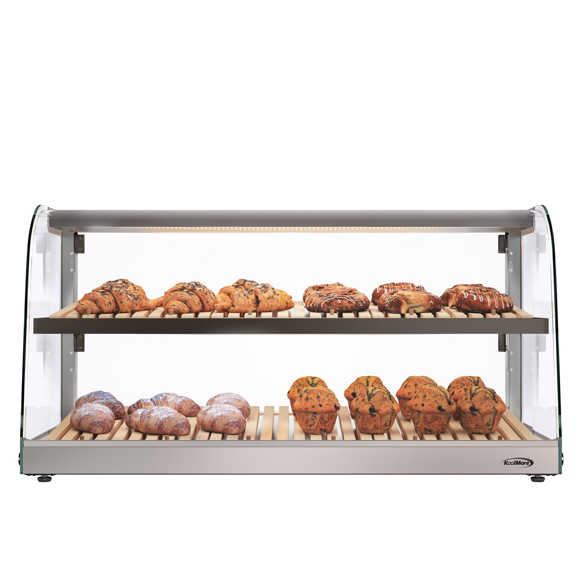KoolMore DC-53C-B 40-Inch Non-Refrigerated Countertop Display Case — White
