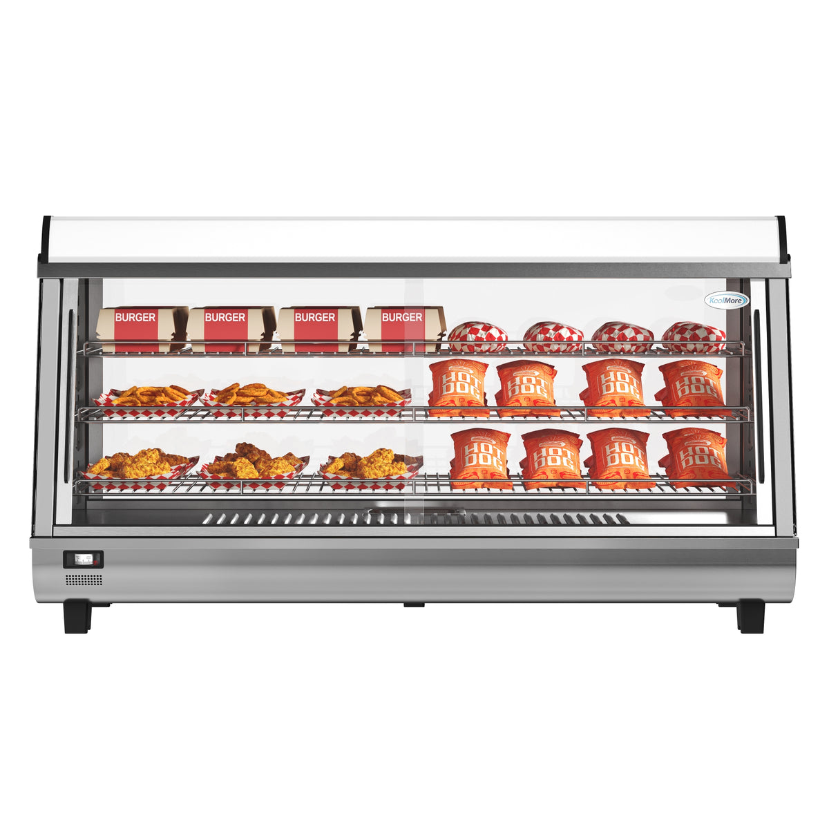KoolMore HDC-6C-SS 48-Inch Heated Countertop Display Case β 6.5 cu. ft., Stainless-Steel