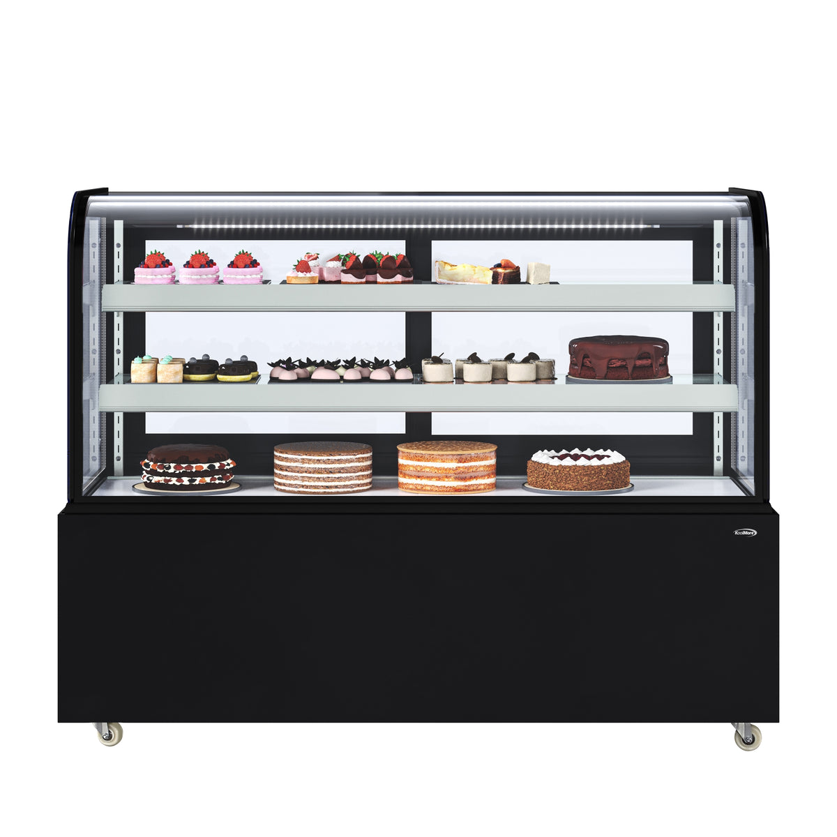 KoolMore KM-CDHF-17C-BK 60-Inch Refrigerated Bakery Display Case β 17.6 cu. ft., 2 Doors, Black
