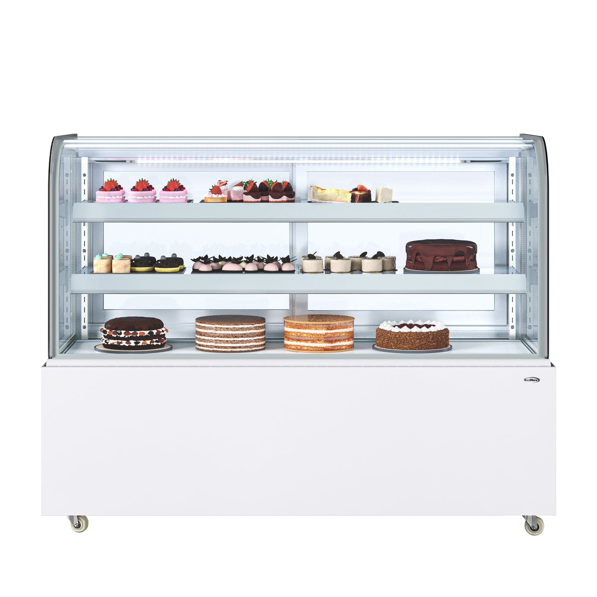 KoolMore KM-CDHF-17C-WH 60-Inch Refrigerated Bakery Display Case β 17.6 cu. ft., 2 Doors, White