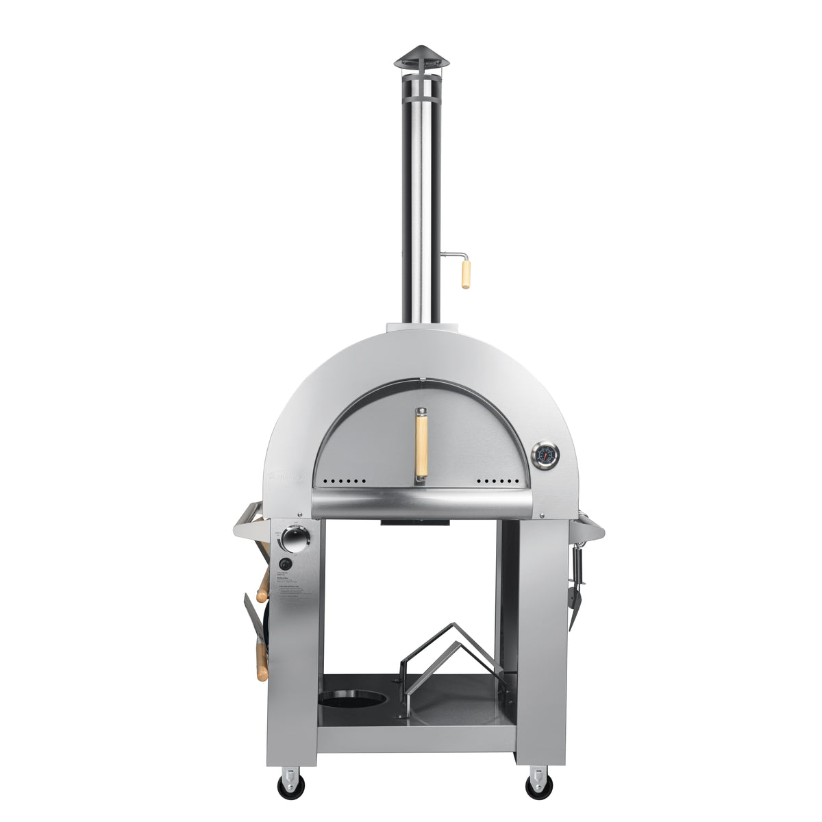 KoolMore KM-OKS-DFPO Outdoor Pizza Oven — Stainless-Steel