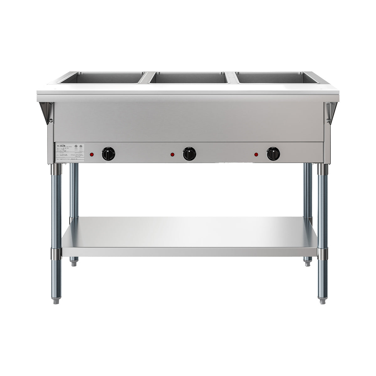 KoolMore KM-OWS-3 Steam Table β Stainless-Steel