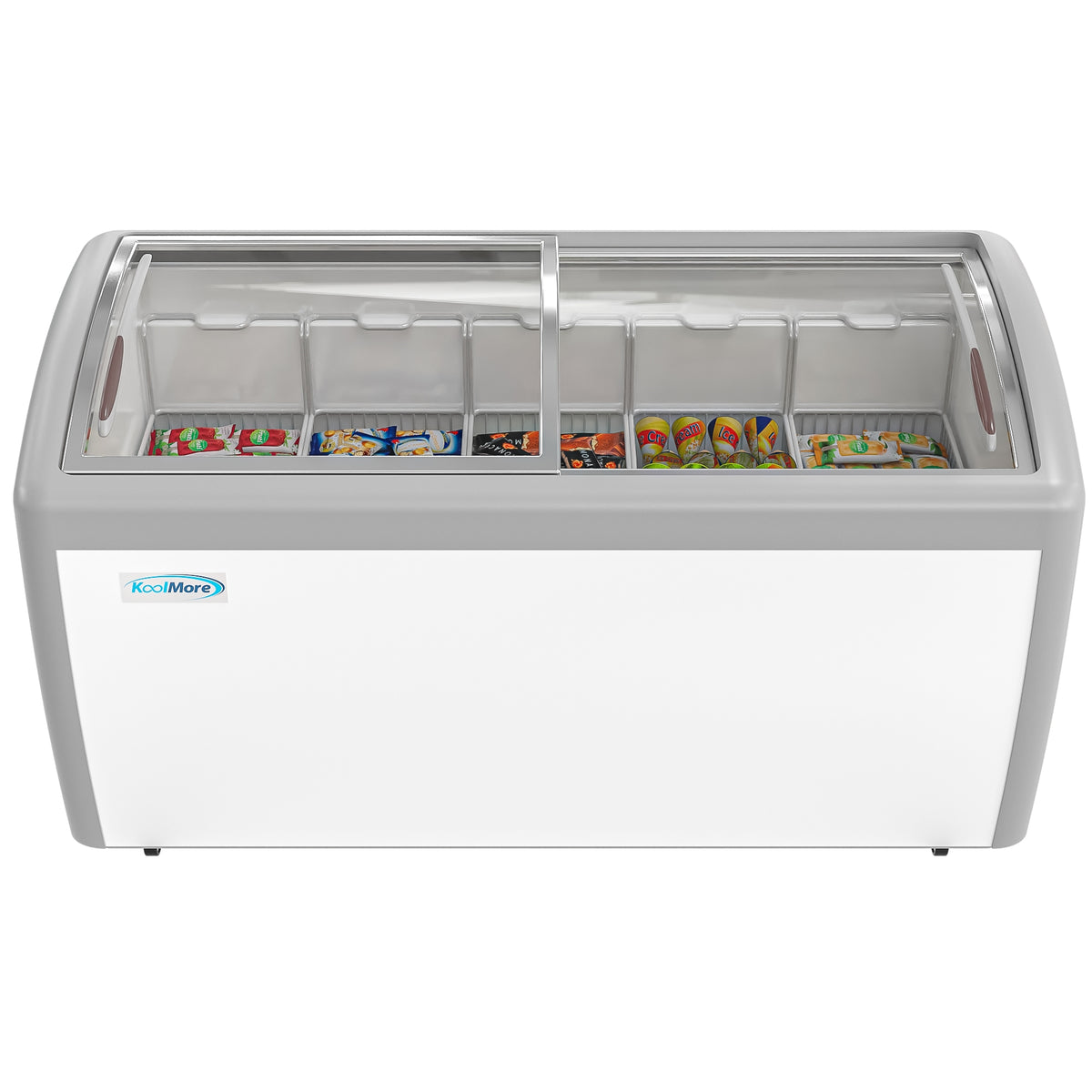KoolMore MCF-16C 60-Inch Chest Freezer — 16 cu. ft., 2 Doors, White