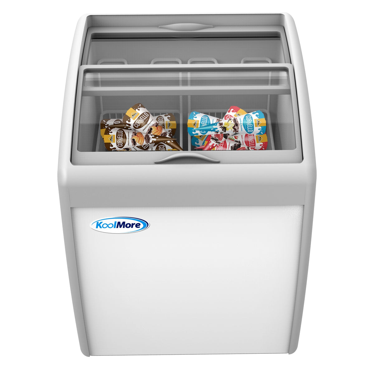 KoolMore MCF-6C 26-Inch Chest Freezer β 5.7 cu. ft., 2 Doors, White