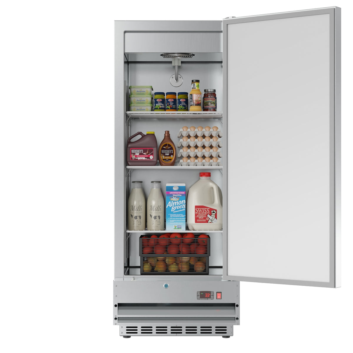 KoolMore RIR-1D-SS12C 25-Inch Reach-In Refrigerator β 12 cu. ft., 1 Door