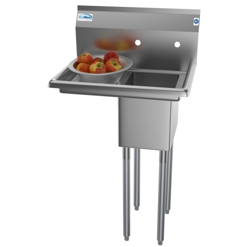 KoolMore SA101410-12L3 25-Inch One Compartment Sink β Stainless-Steel