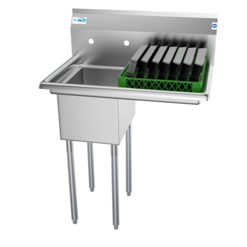 KoolMore SA121610-16R3 31-Inch One Compartment Sink β Stainless-Steel