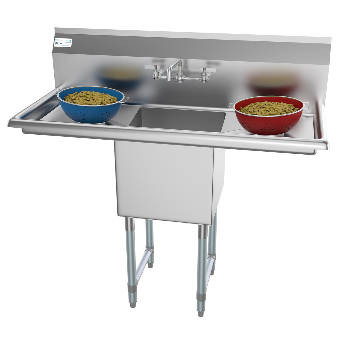 KoolMore SA151512-15B3FA 45-Inch One Compartment Sink β Stainless-Steel