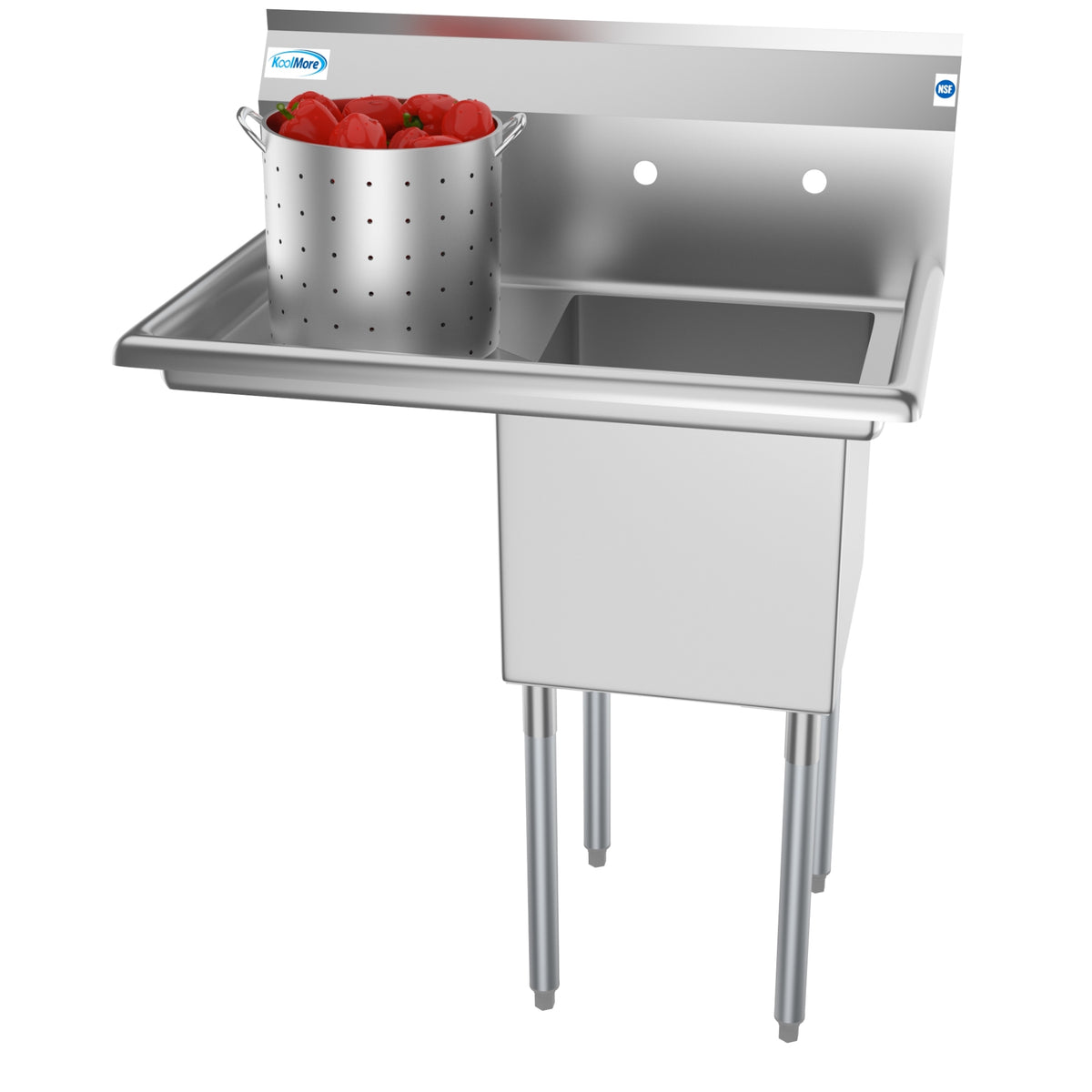 KoolMore SA151512-15L3 33-Inch One Compartment Sink β Stainless-Steel