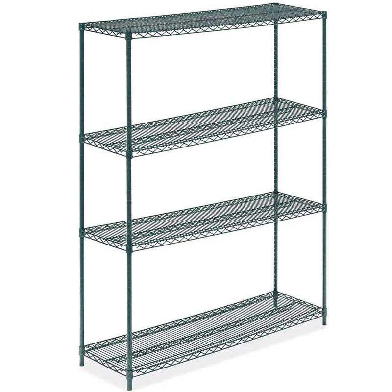18"D x 54"L x 74"H Green Epoxy Wire Shelving Kit, 4-Shelf, NSF Listed
