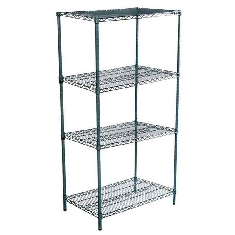 21"D x 36"L x 74"H Green Epoxy Wire Shelving Kit, 4-Shelf, NSF Listed