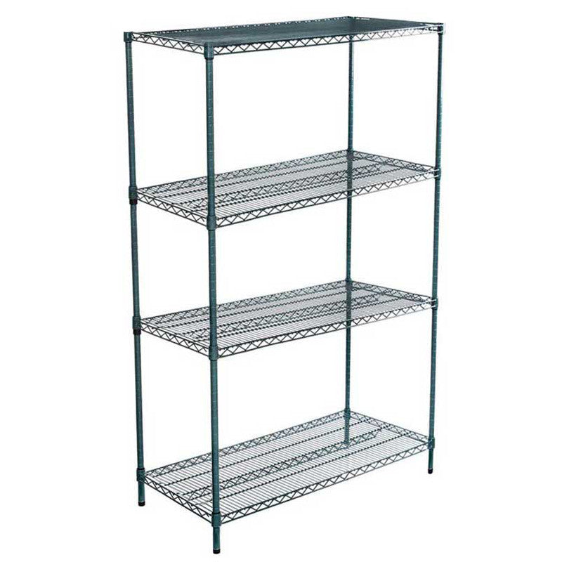 21"D x 42"L x 74"H Green Epoxy Wire Shelving Kit, 4-Shelf, NSF Listed