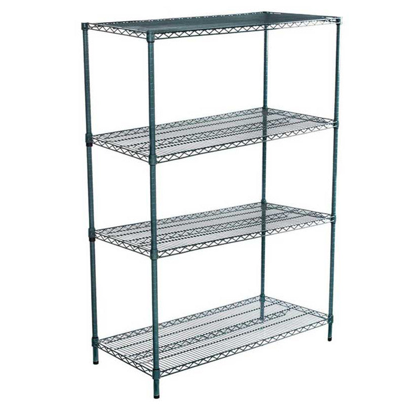 21"D x 48"L x 64"H Green Epoxy Wire Shelving Kit, 4-Shelf, NSF Listed