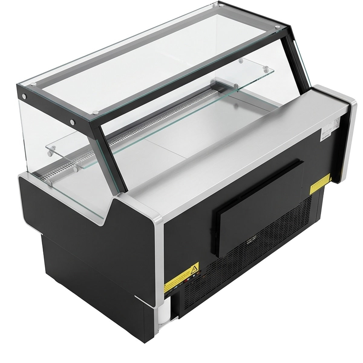 Coldline LDC48 48" Refrigerated Flat Straight Glass Meat Deli Case with Rear Storage