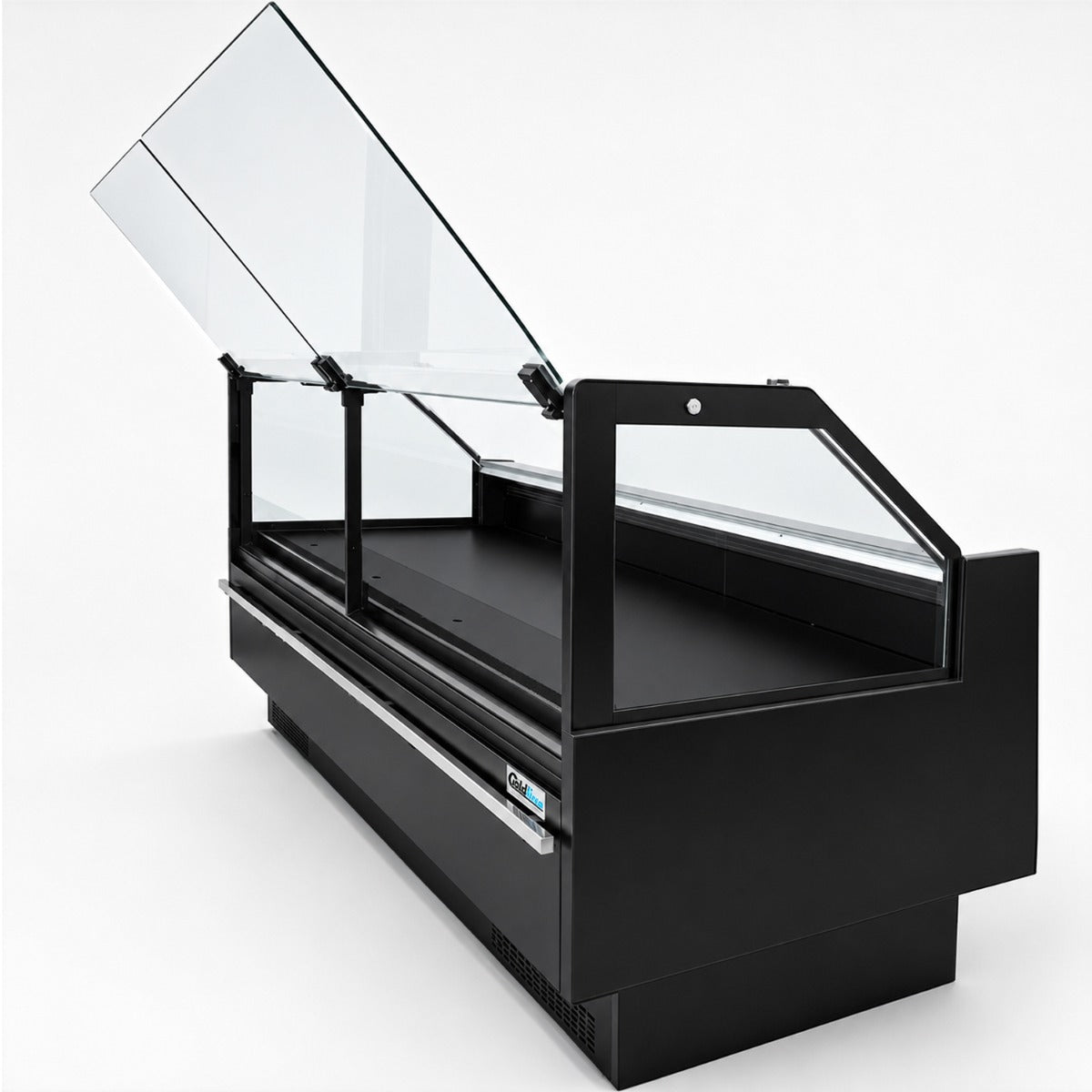 Coldline LDCD102 102" Deep Depth Refrigerated Flat Straight Glass Meat Deli Case with Rear Storage