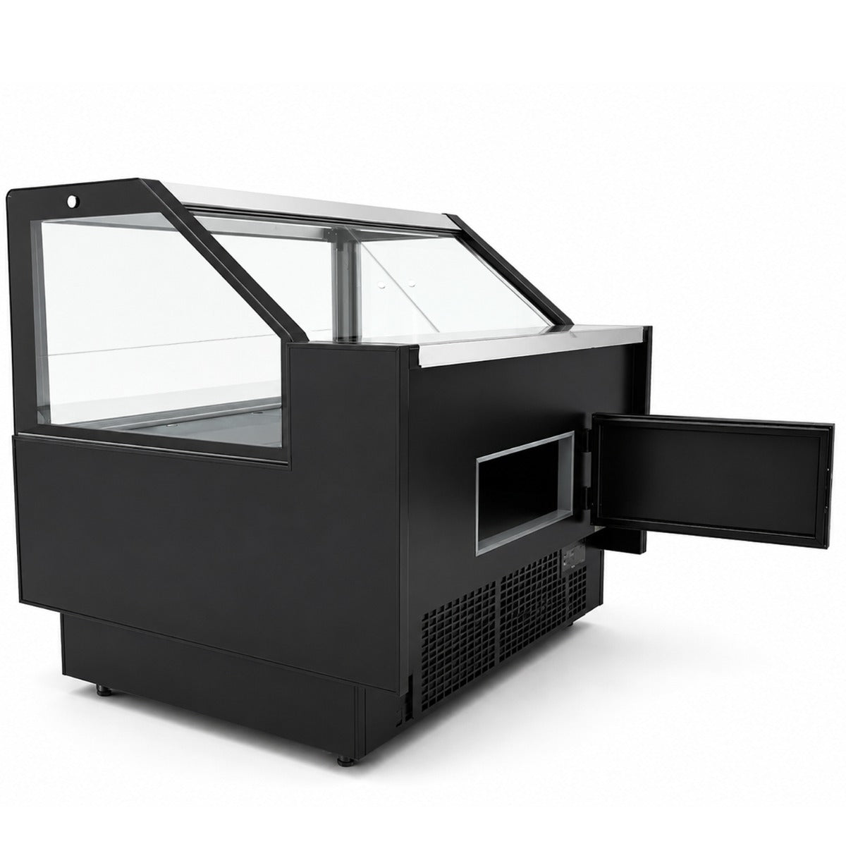 Coldline LDCD52 52" Deep Depth Refrigerated Flat Straight Glass Meat Deli Case with Rear Storage