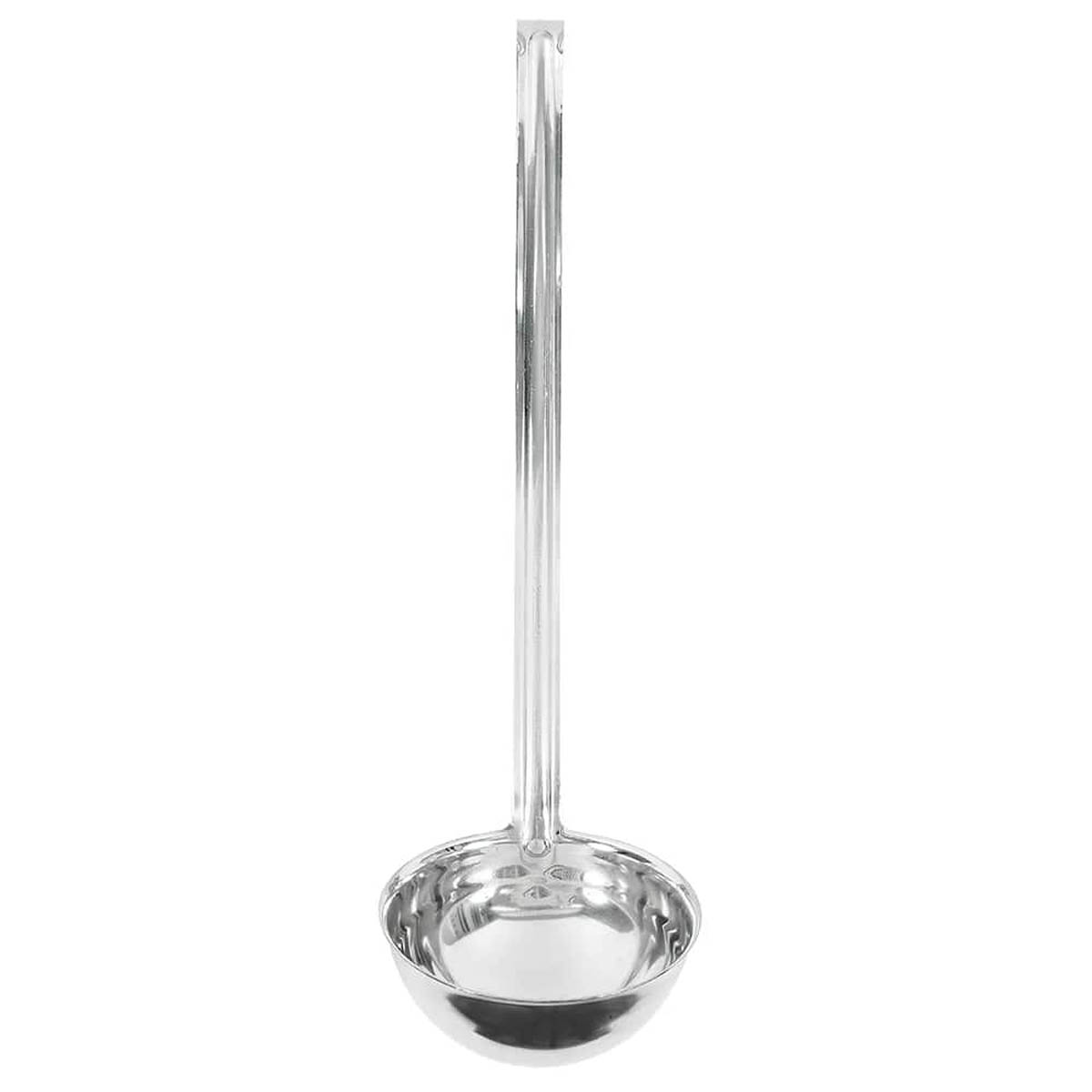 Winco LDI-8 One-Piece Stainless Steel 8 oz LDI Series Serving Ladle w/ 12 1/2" Long Handle | 6 to 8 oz