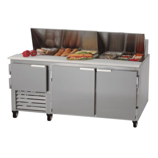 Leader LM72 72" Refrigerated Sandwich and Salad Prep Table, 2.5 Door