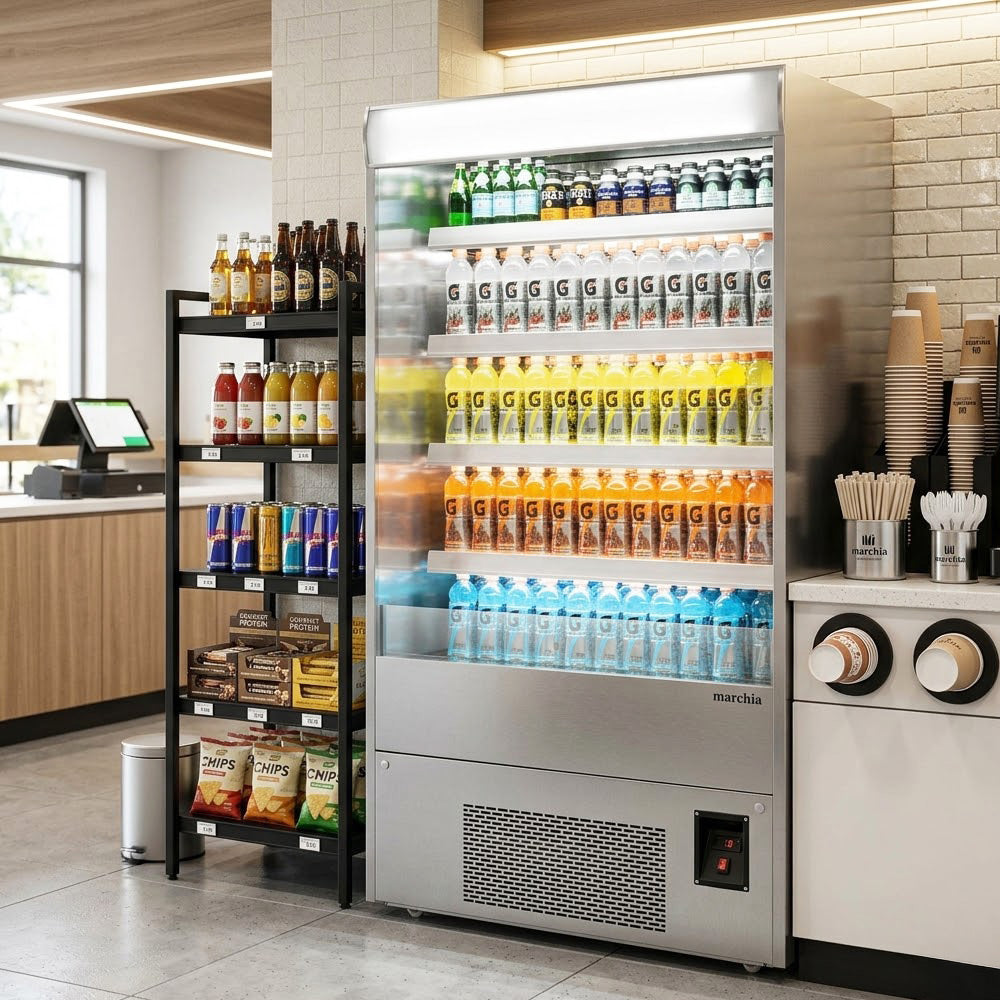 Marchia MDS48 48" Open Air Cooler Grab and Go Refrigerator