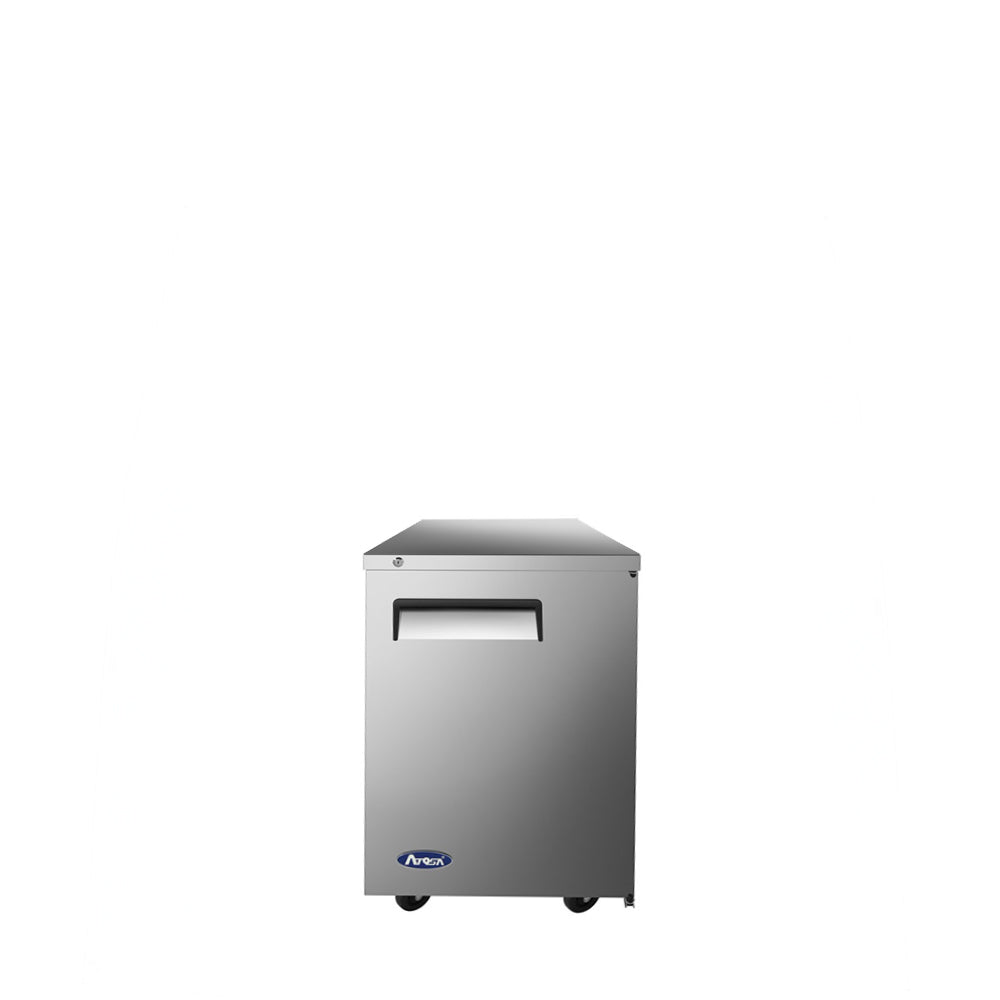 Atosa MBB23GR 23" 1-door solid door back bar cooler, front view, door closed
