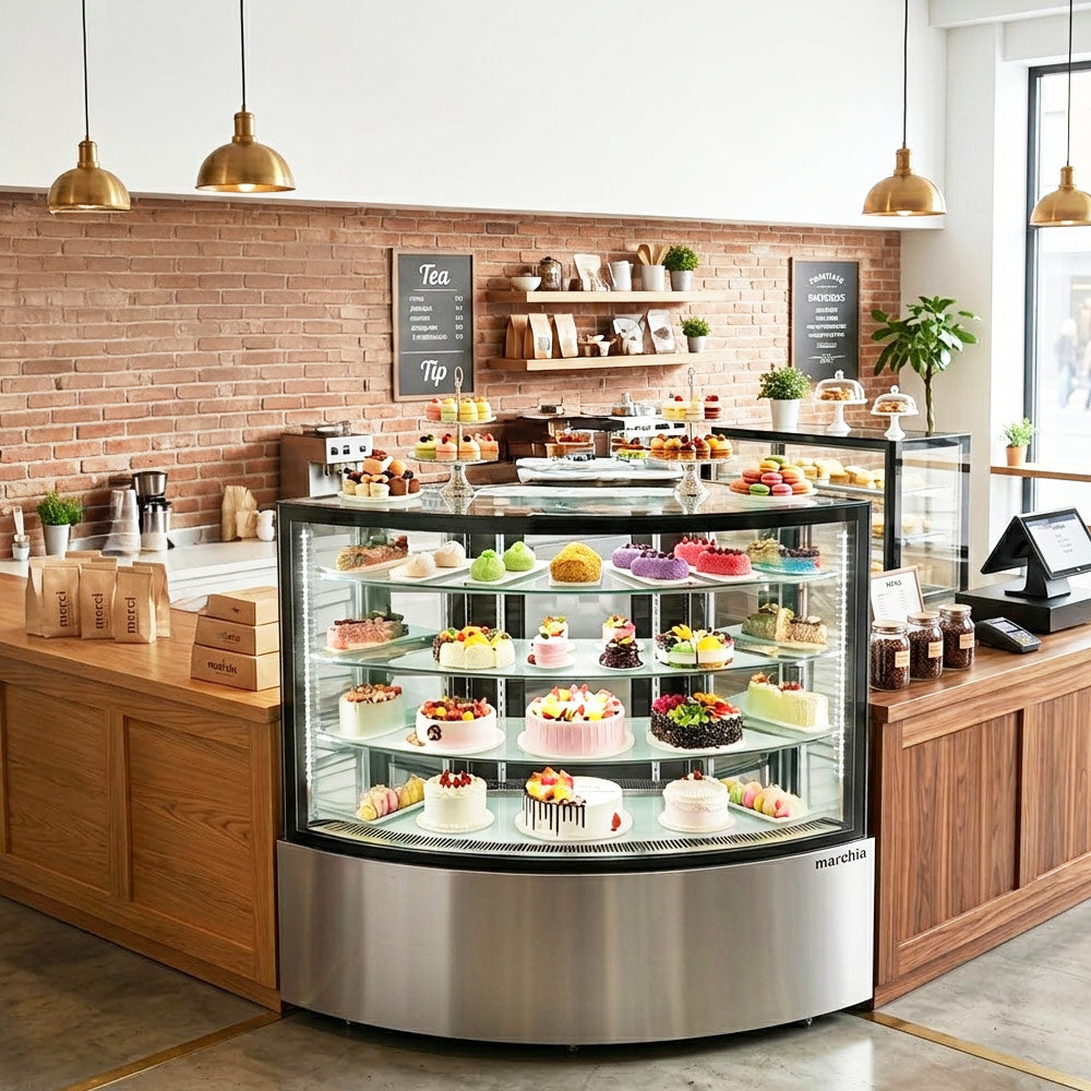 Marchia MBT-ST-C Corner Refrigerated Bakery Display Case