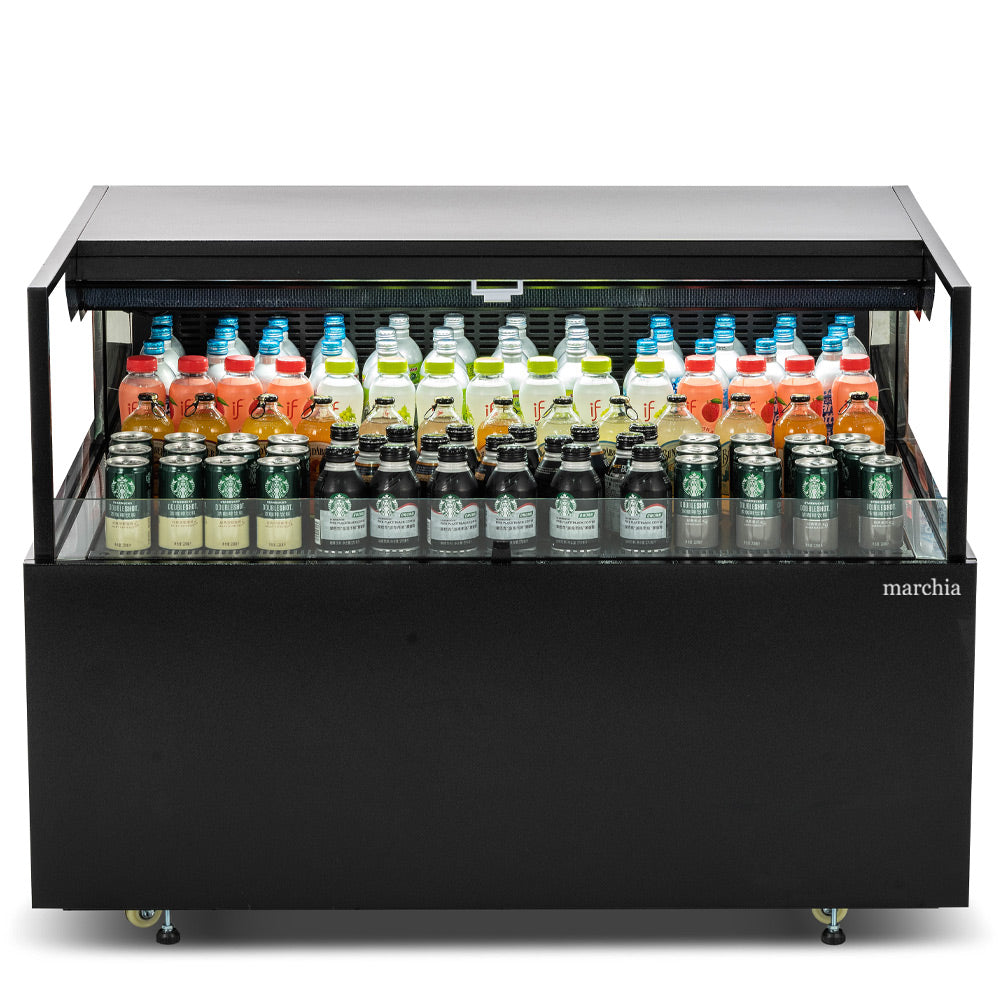 Marchia MDS120 48" Low Profile Black Horizontal Open Display Case