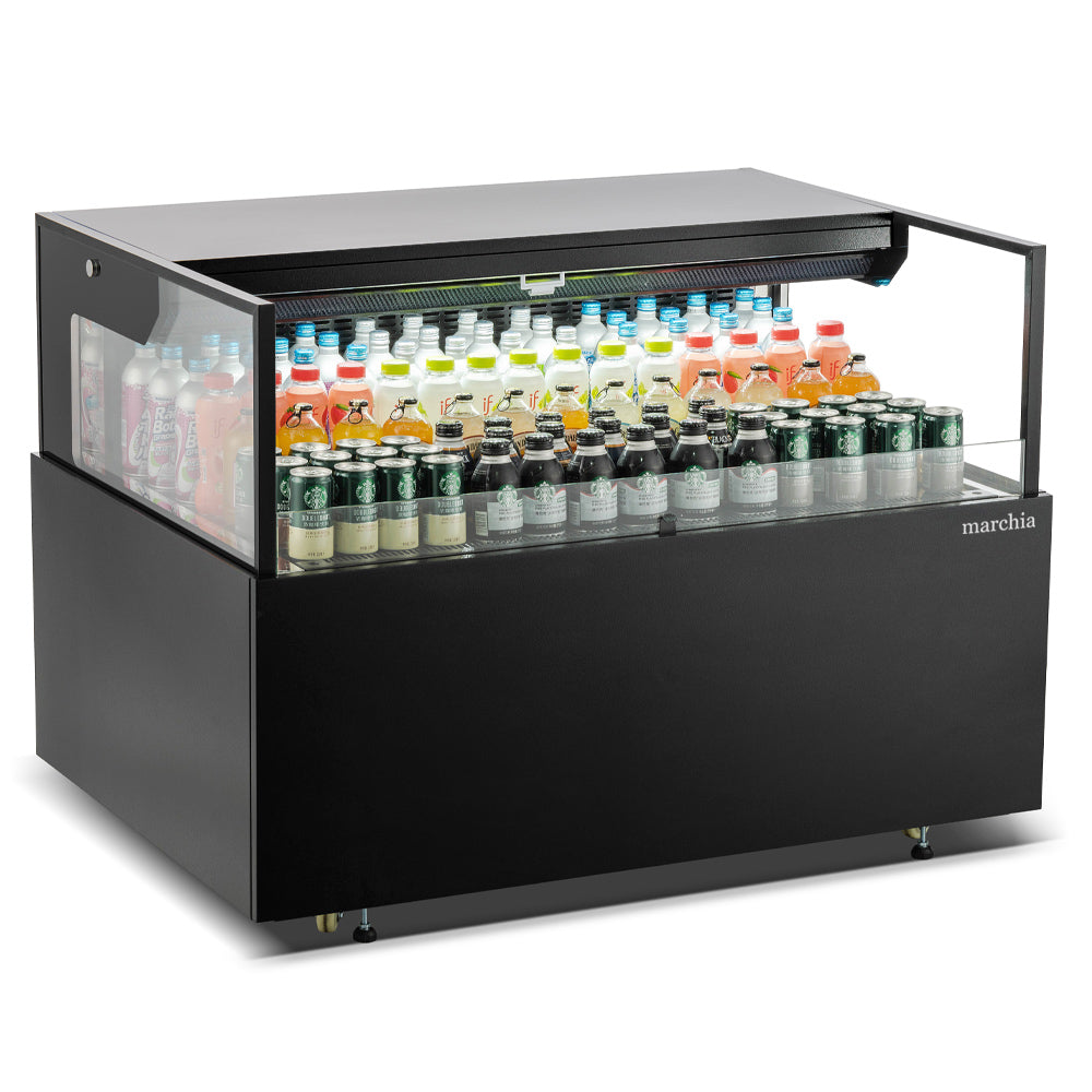 Marchia MDS120 48" Low Profile Black Horizontal Open Display Case