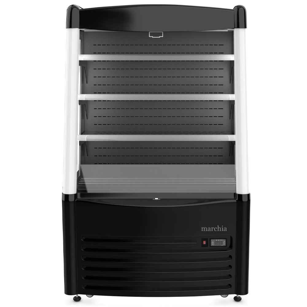 Marchia MDS390 36" Black Open Air Cooler, Grab and Go Refrigerator