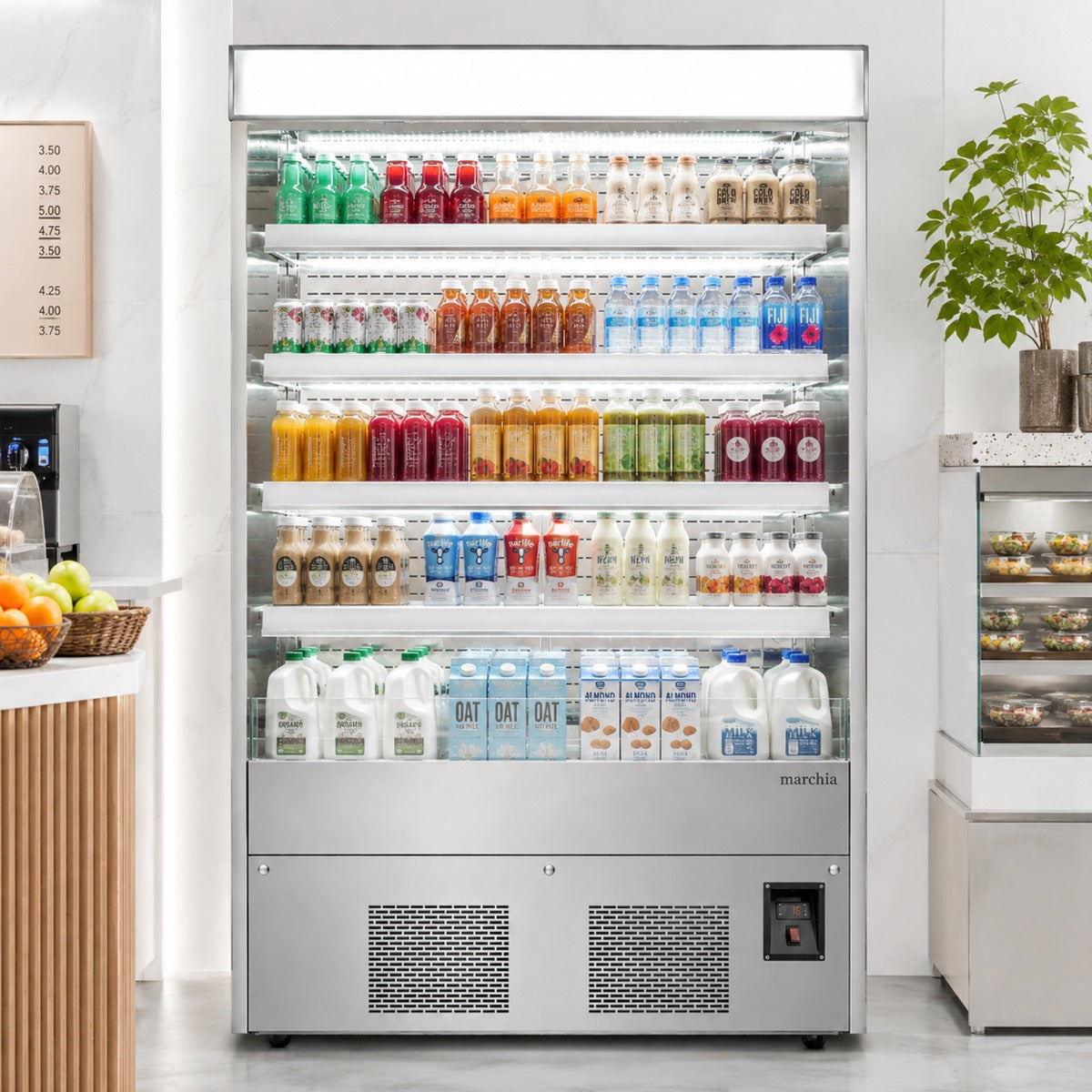 Marchia MDS60 60" Open Air Cooler Grab and Go Refrigerator, 110V