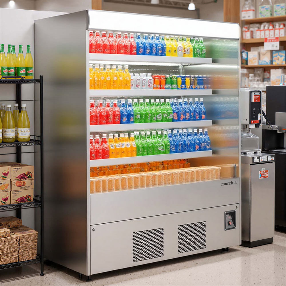 Marchia MDS72 72" Open Air Cooler Grab and Go Refrigerator, 220V
