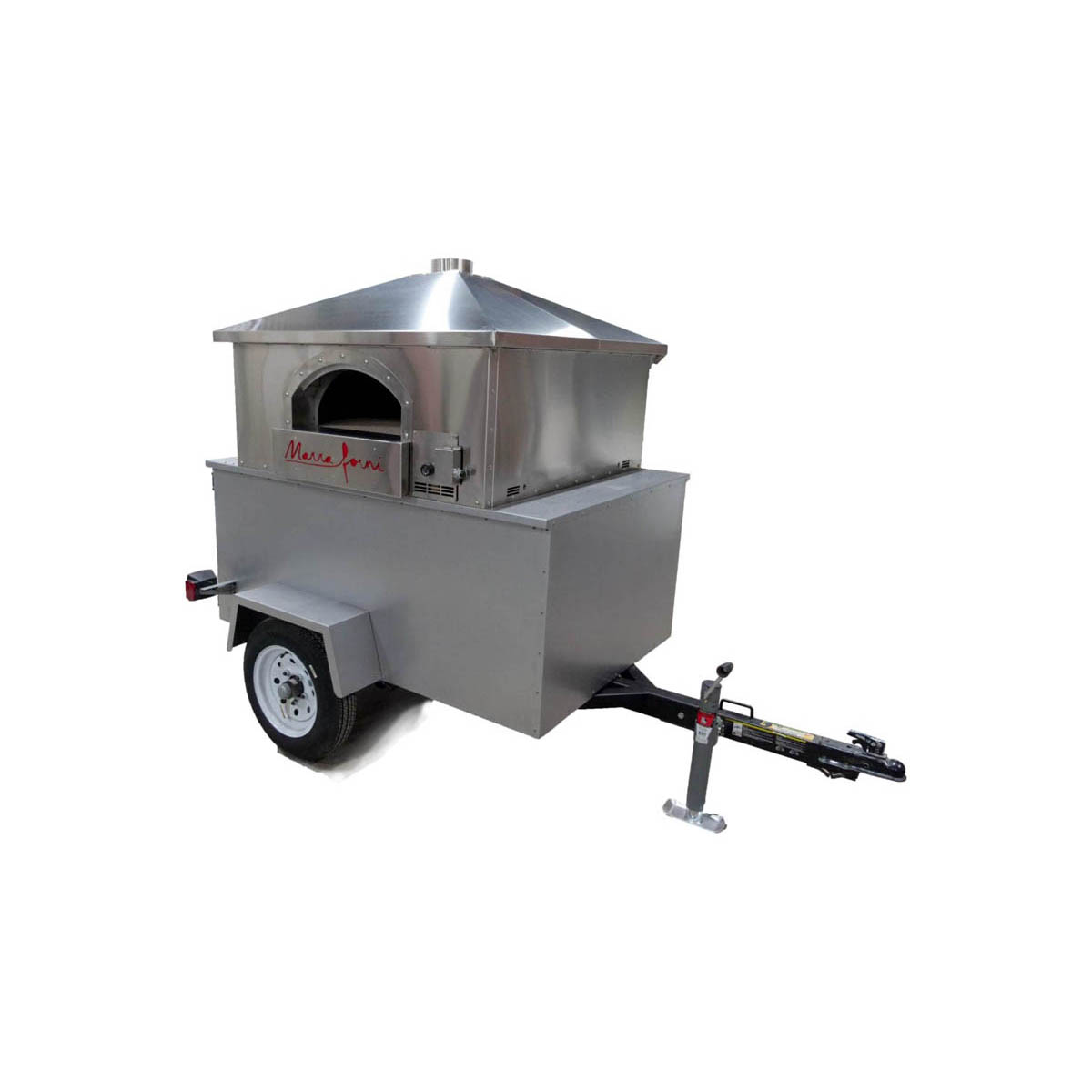 Marra Forni MTS36-36W MS Series Wood-Fired Trailer Oven w/ 36"x36" Brick Deck, Manual Controls