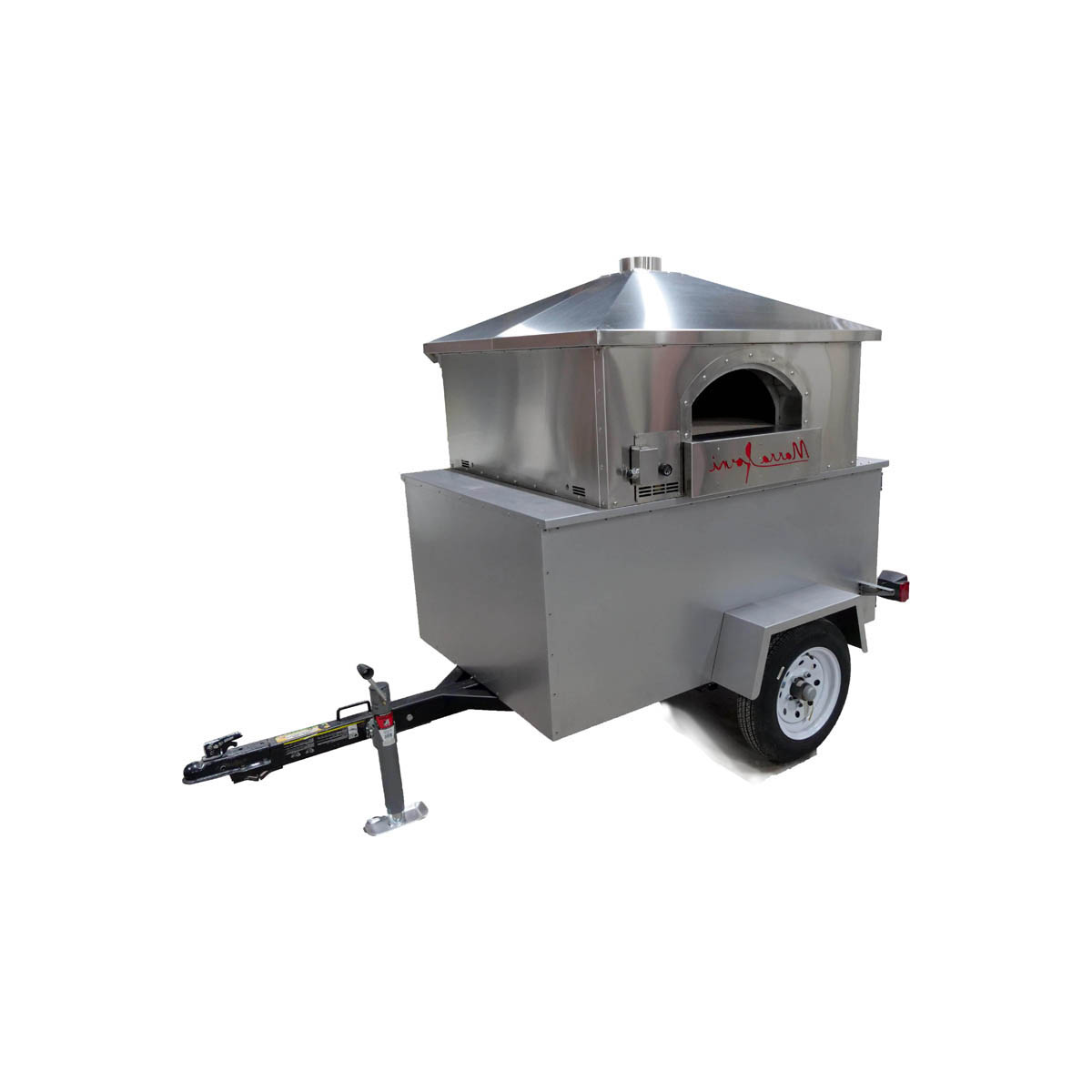 Marra Forni MTS36-36W MS Series Wood-Fired Trailer Oven w/ 36"x36" Brick Deck, Manual Controls