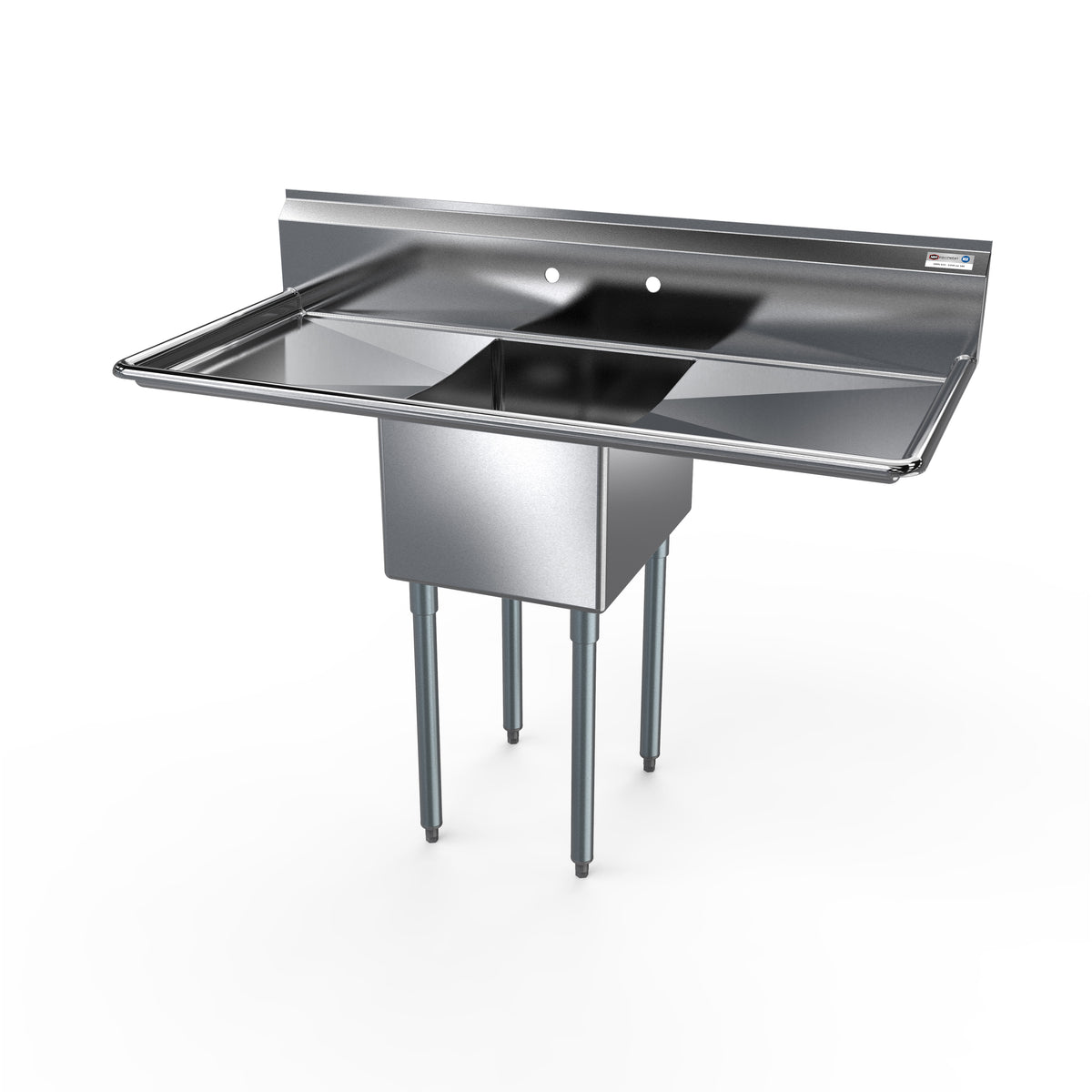 NBR Equipment 1SG-181812LR18 One Compartment Sink, 54"W X 23-1/2"D X 43-3/4"H