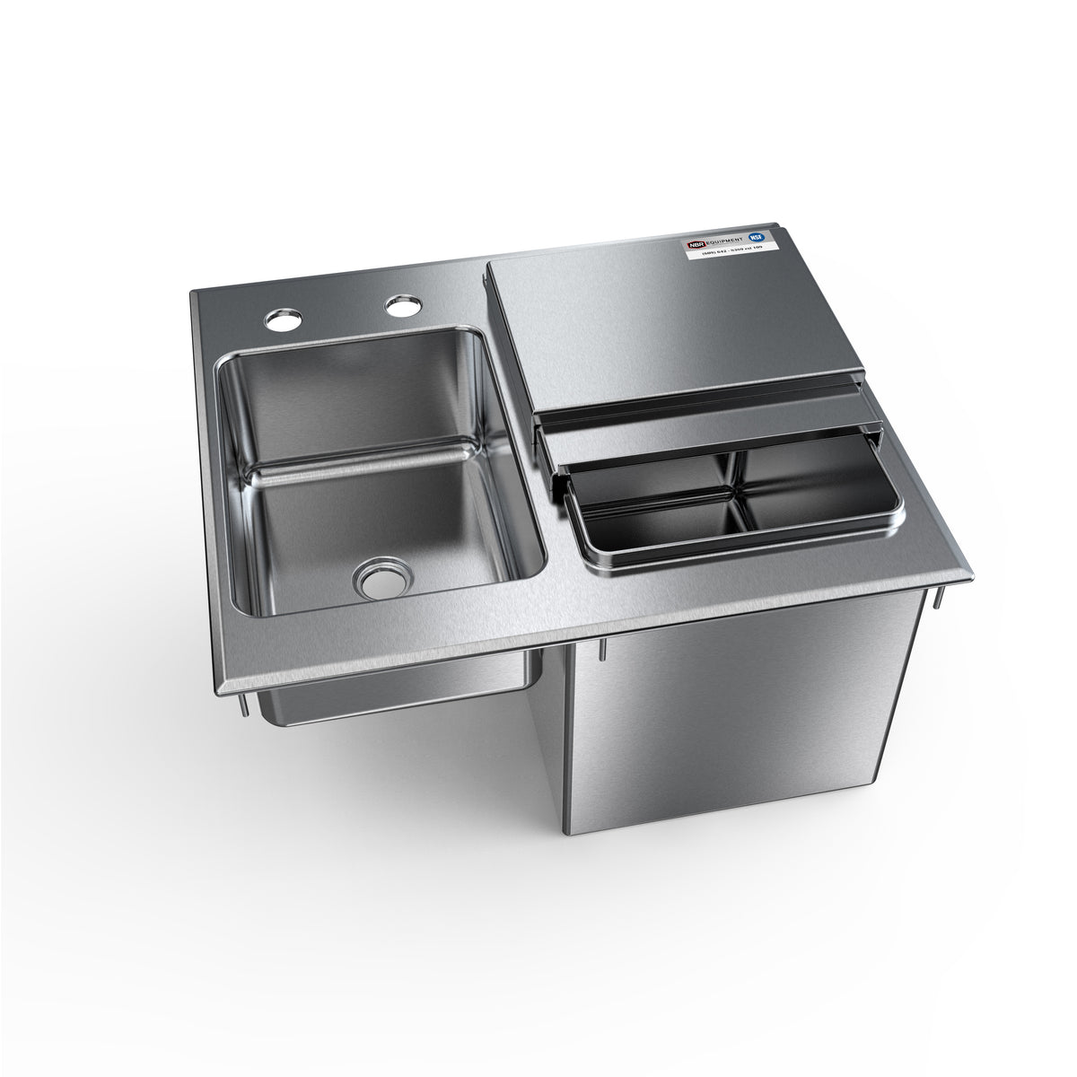 NBR Equipment DIB-2-2118 Drop-in Water Station w/ Insulated Ice Bin