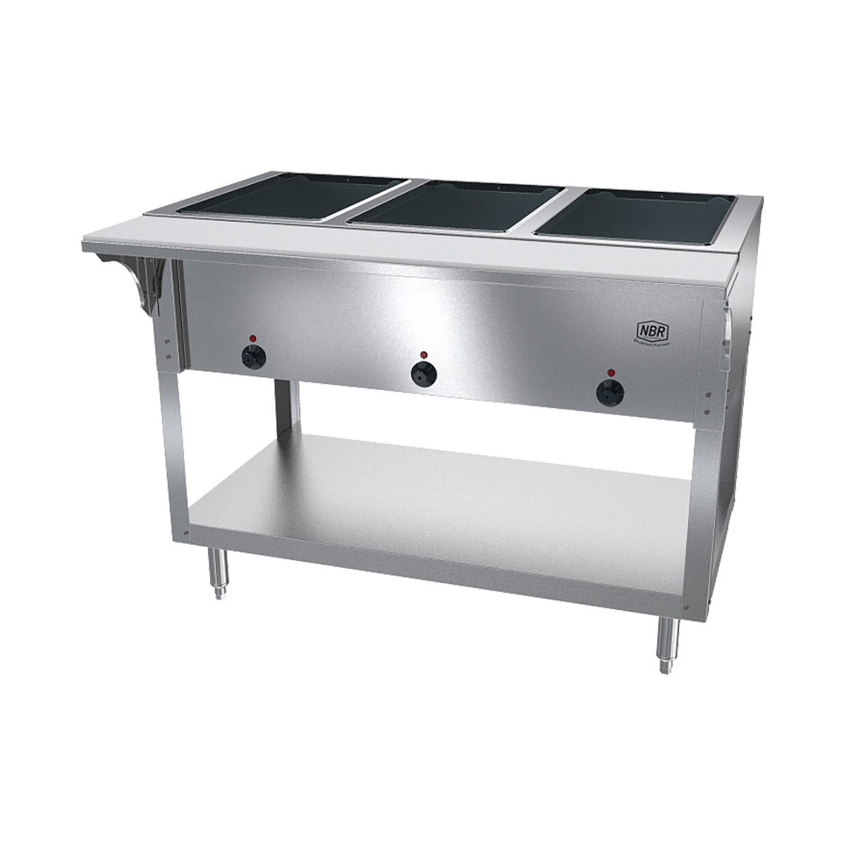 NBR Equipment HT-3SW-240 44" Hot Food Table, (3) Sealed Wells