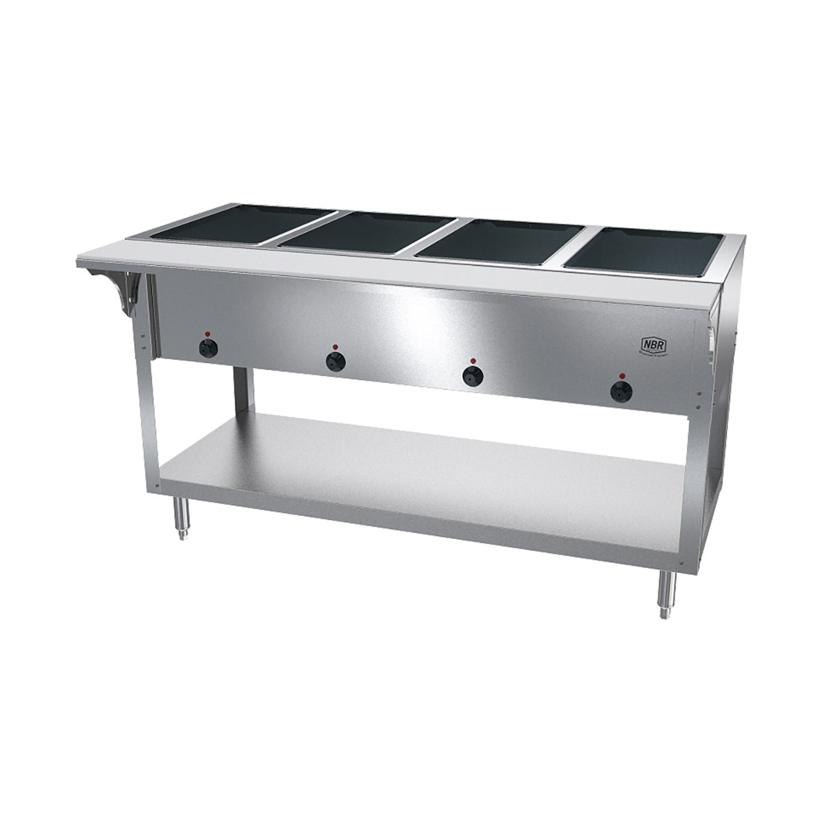 NBR Equipment HT-4SW-240 58" Hot Food Table, (4) Sealed Wells