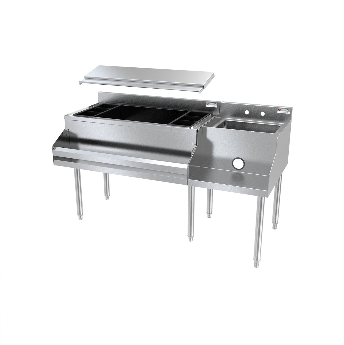 NBR Equipment N24-2B54 Blender Station Underbar Ice Bin/Cocktail Station