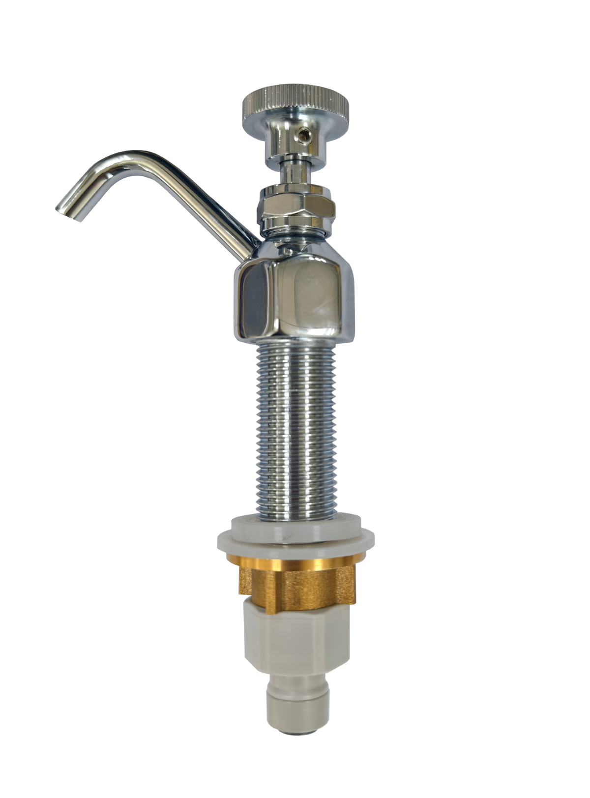 NBR Equipment P3D1DW Dipper Well Faucet, Brass Chrome-Plated, 1/2" Nps Male