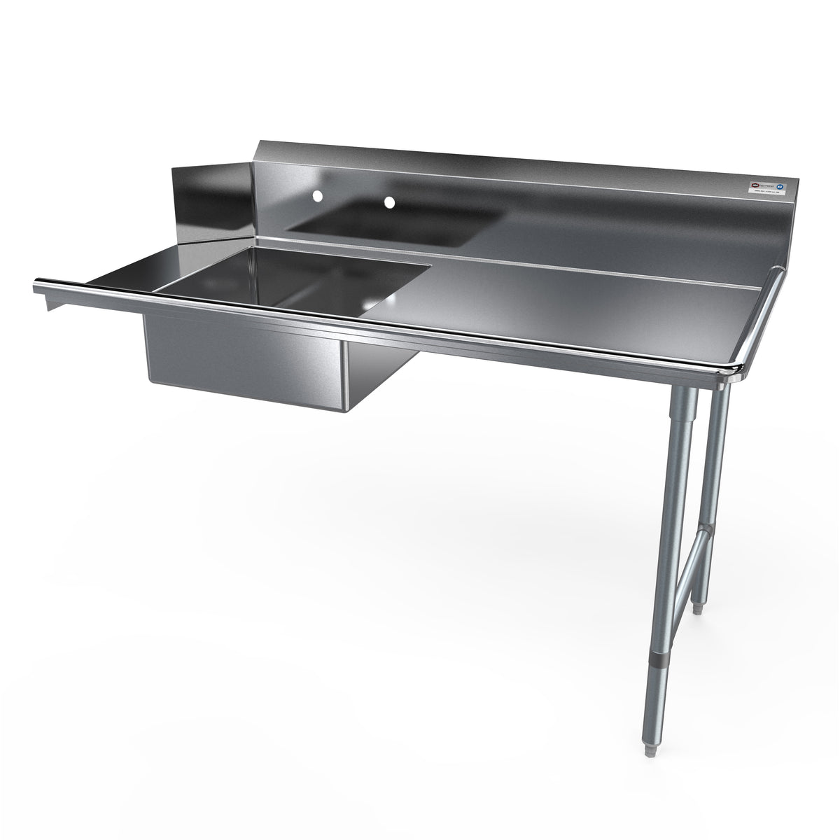 NBR Equipment SDT-48R Economy Soiled Dishtable w/ Straight Design, Right Table, Pre-Rinse Sink