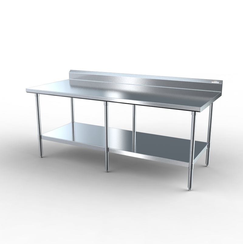 NBR Equipment TS6S-8424R5 Stainless Steel Top 85" - 96" Work Table
