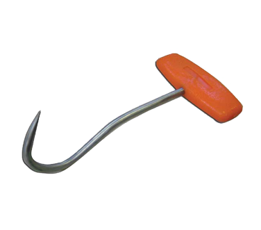 Omcan 10468 Boning Hook - 6" T-Shaped Fillet Knife for Meat, Kitchen Cutlery