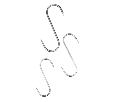Omcan 10504 S Hook, 250mm x 12mm (10" x -1/2") Stainless Steel Meat Hook