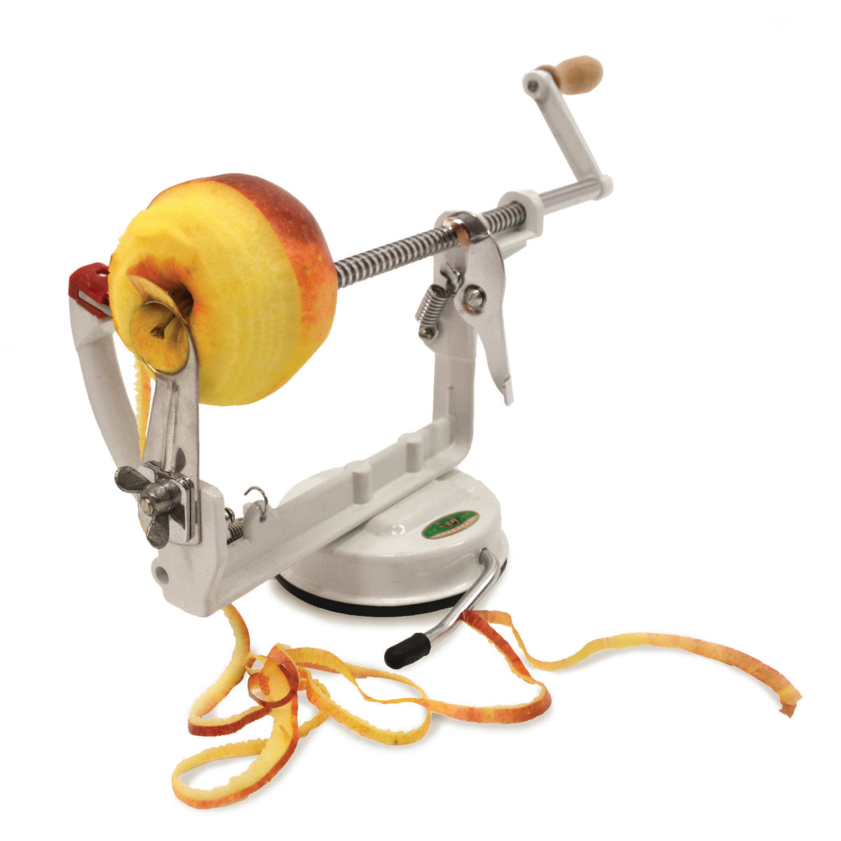 Omcan 10829 Manual Aluminum Alloy Apple Peeler, Fruit & Vegetable Corer Tool | 4.25" Wide